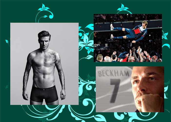 在小貝的最后一戰(zhàn)中，有女球迷含淚打出“再踢一年”的橫幅。也有人認(rèn)為，貝克漢姆的“超級(jí)完美偶像”形象更像是好萊塢打造出來的，退役也像是一場秀。