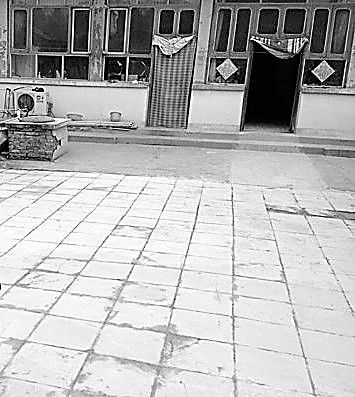 案發(fā)院落，血跡已被掩蓋。