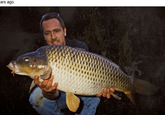 英國(guó)男子捕獲14年前放生巨鯉 鯉魚(yú)體重翻番