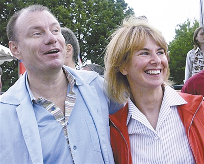 俄羅斯首富弗拉基米爾·波塔寧和前妻納塔利婭。資料圖片