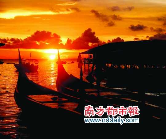 馬布村的日落。