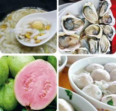 滿街可見新鮮的海鮮、瓜果和手打牛肉丸