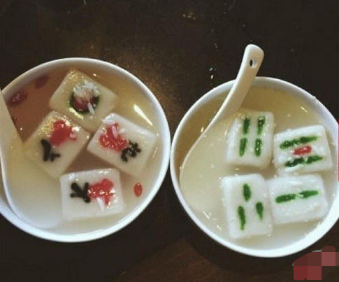 來碗清一色！火鍋店推出創(chuàng)意麻將湯圓