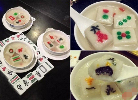 來碗清一色！火鍋店推出創(chuàng)意麻將湯圓