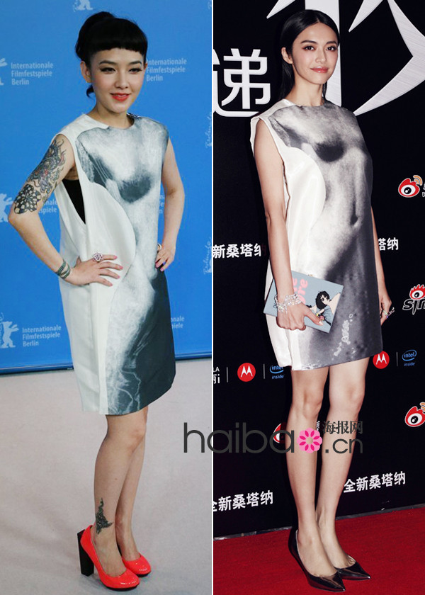 范曉萱姚晨撞衫 兩美妞詮釋Lanvin誰更靠譜？