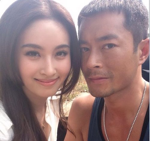 泰國最美變性人Poy與古天樂在拍戲片場(chǎng)