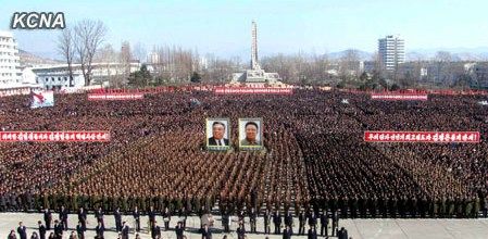 朝鮮民眾稱，朝鮮軍民“將在任意時期、對任意對象隨意實施無止境的正義打擊，一定實現(xiàn)民族的夙愿祖國統(tǒng)一大業(yè)”。