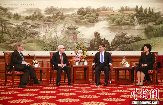 10月23日，中國國家主席習近平在北京釣魚臺國賓館會見清華大學經濟管理學院顧問委員會海外委員。