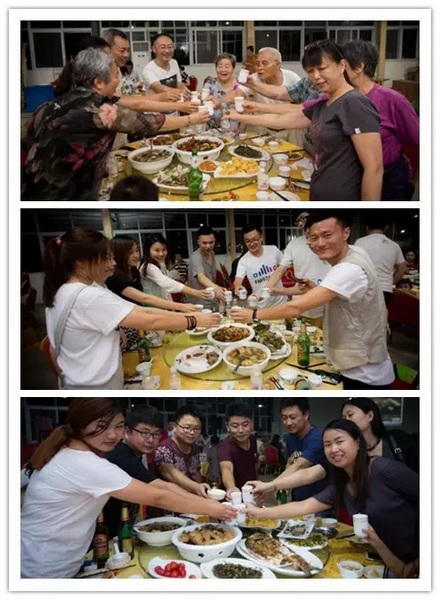 看我們的飯菜豐盛嗎？