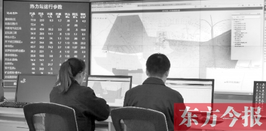 從熱力公司調(diào)度中心的監(jiān)控數(shù)據(jù)看，東區(qū)的管網(wǎng)已經(jīng)升溫了