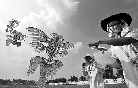 7月30日，第七屆全國農(nóng)運會首項賽事——風箏比賽在南召縣開賽