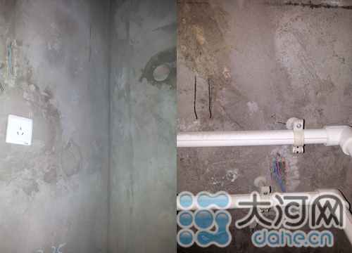 空調(diào)專用線路，用電負(fù)荷較大 圖為衛(wèi)生間電線走線