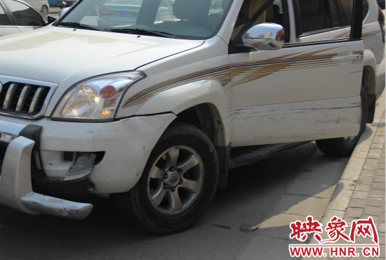 涉嫌酒駕的肇事車(chē)輛。