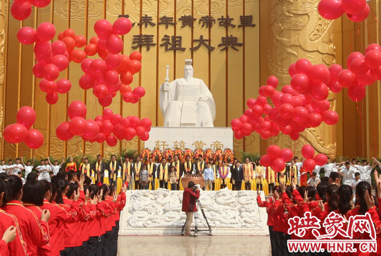 4月20日，乙未年黃帝故里拜祖大典進(jìn)行了彩排。