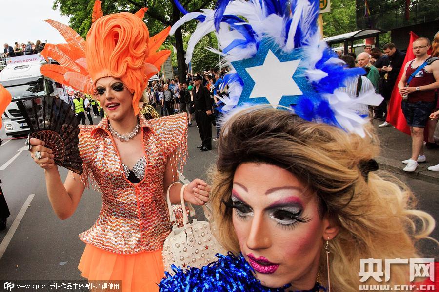 德國柏林，當?shù)嘏e行同性戀驕傲大游行