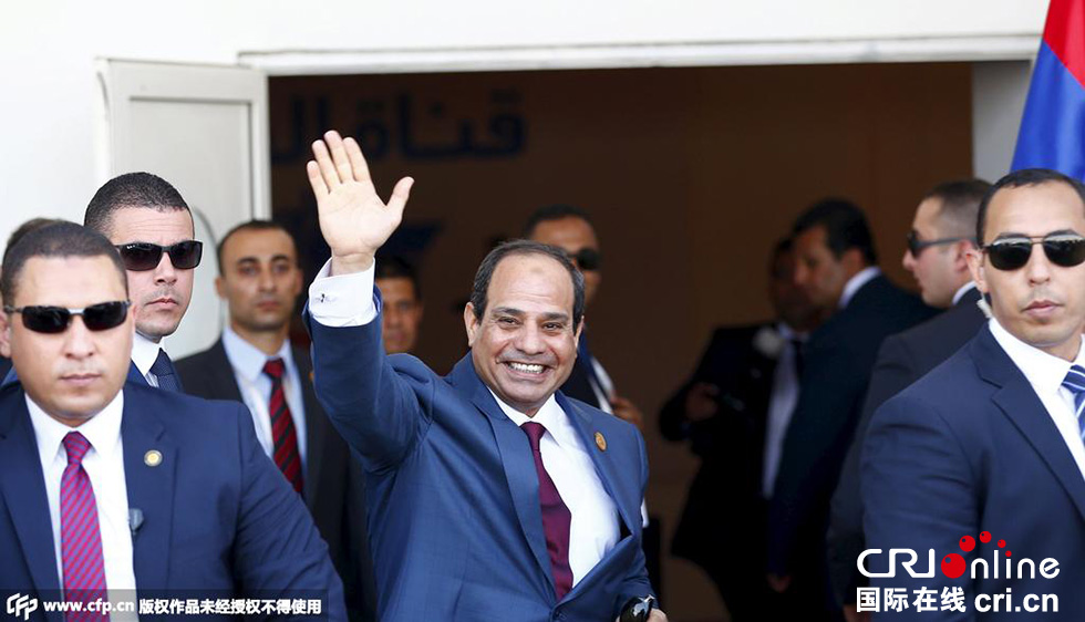 埃及為新蘇伊士運河的開通舉行盛大的慶祝儀式，埃及總統(tǒng)塞西出席。