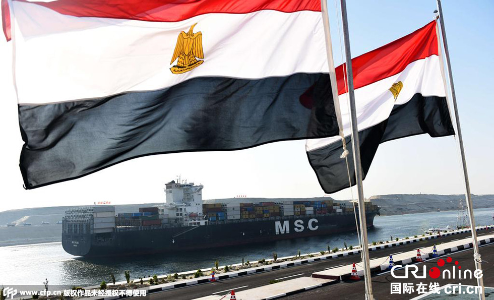 埃及伊斯梅利亞，埃及為新蘇伊士運河的開通舉行盛大的慶祝儀式。 圖片來源:CFP