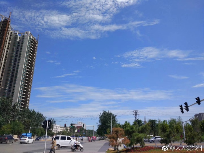 又被鄭州的藍天刷屏！隨便一拍就是手機壁紙