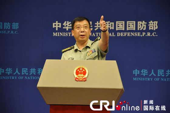 中國國防部新聞發(fā)言人耿雁生。馬里